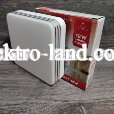 Светильник на потолок  квадрат LED AVT-SQUARE SILVER Pure White  18W 5000K (Белый)